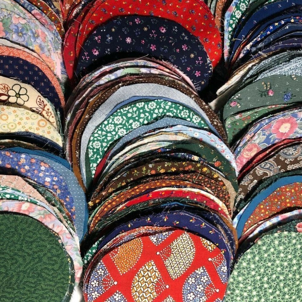 Lot of 100pcs quilt, 5" circle cotton fabric charm pack, yoyo -grab bag #J